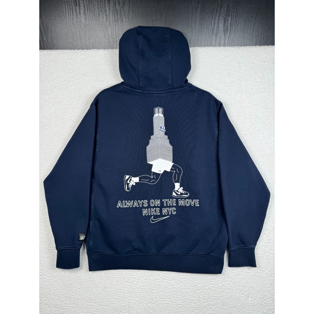 + Nike Always On The Move NYC Hoodie Mens Large Navy Blue Pullover